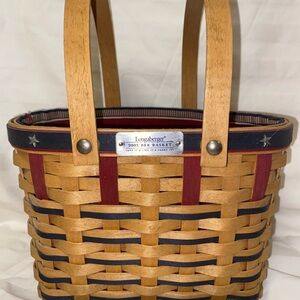 Longaberger 2003 Bee Basket with Red and Tan Accents